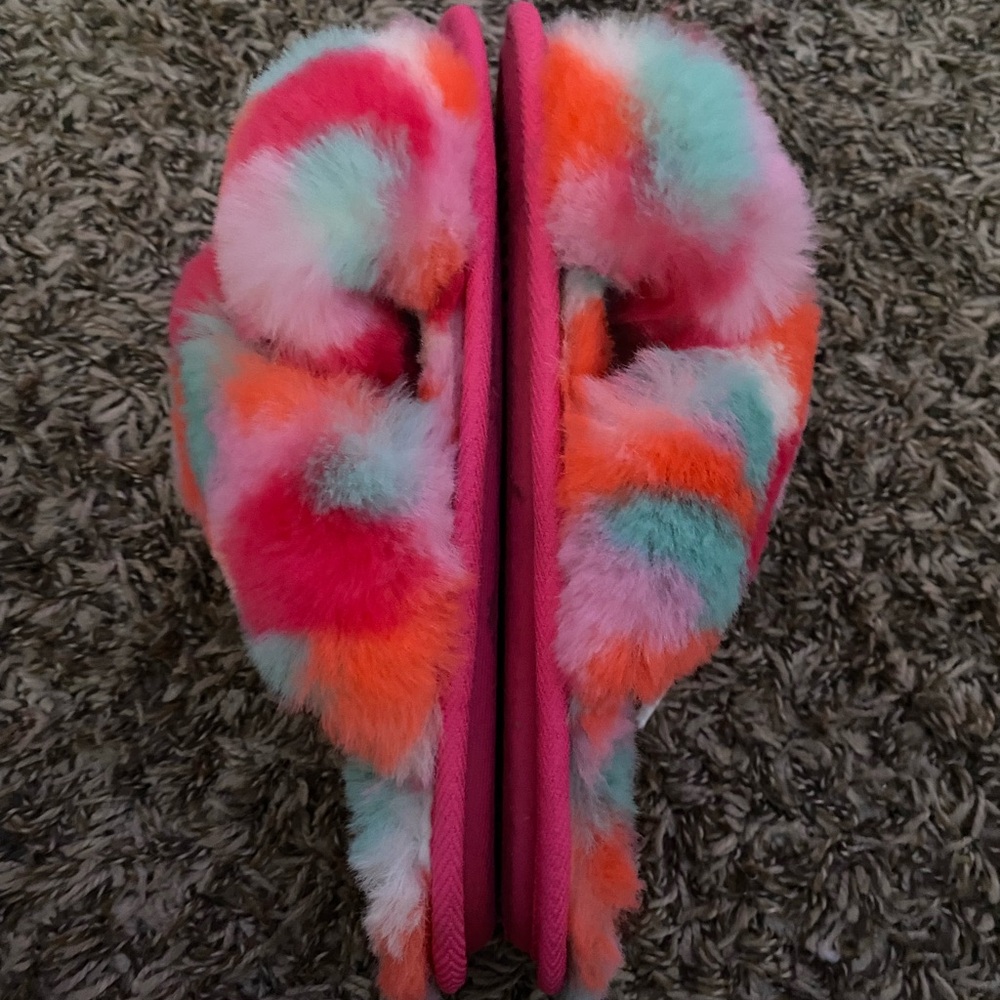 Colorful Fuzzy Slippers - Picture 3 of 3